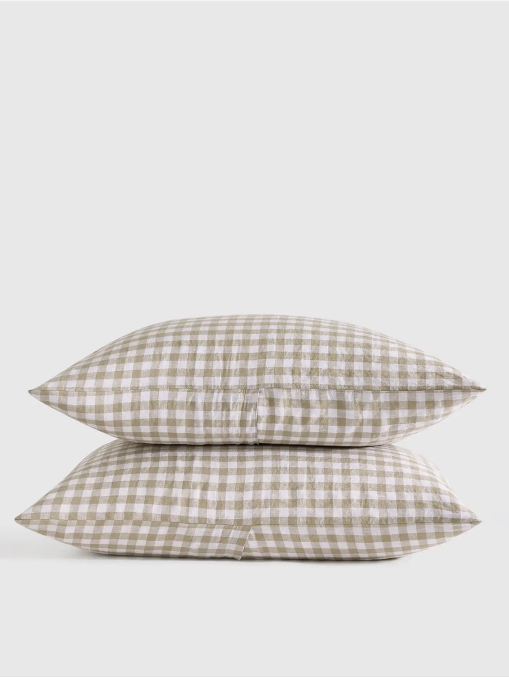 Willowleaf Gingham Linen King Sham Set - Retail $50